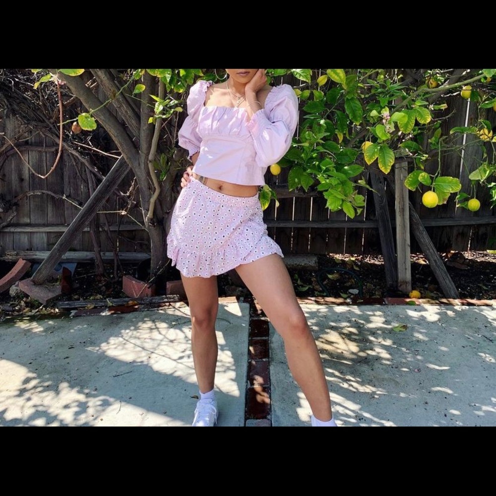 Lavender spring skirt set